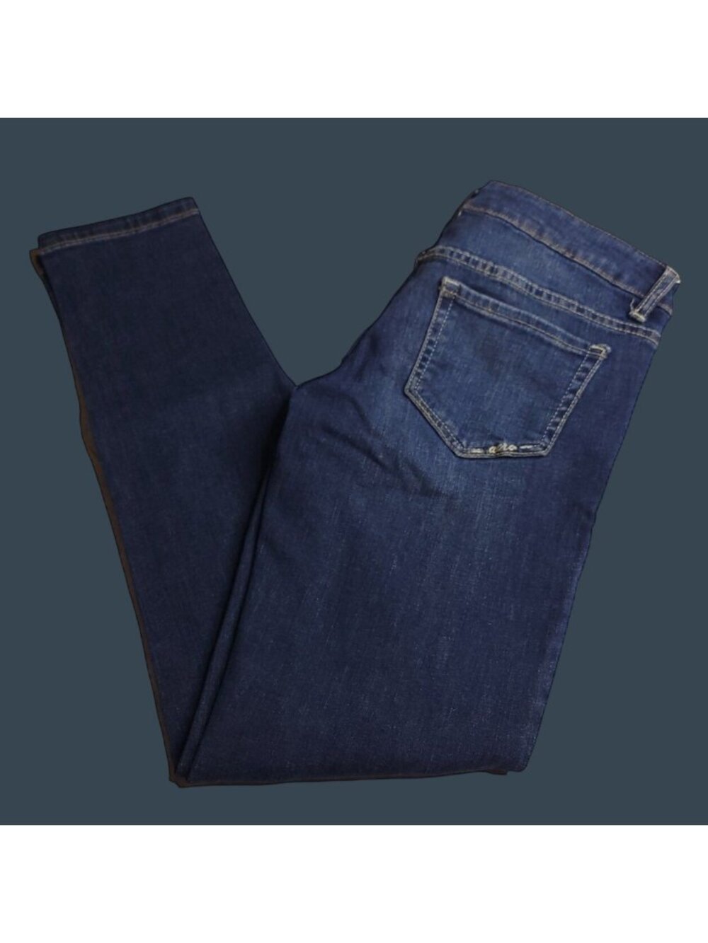Aeropostale Womens Lola Jegging Jeans 3/4 Short Dark Wash Low Rise Stretch